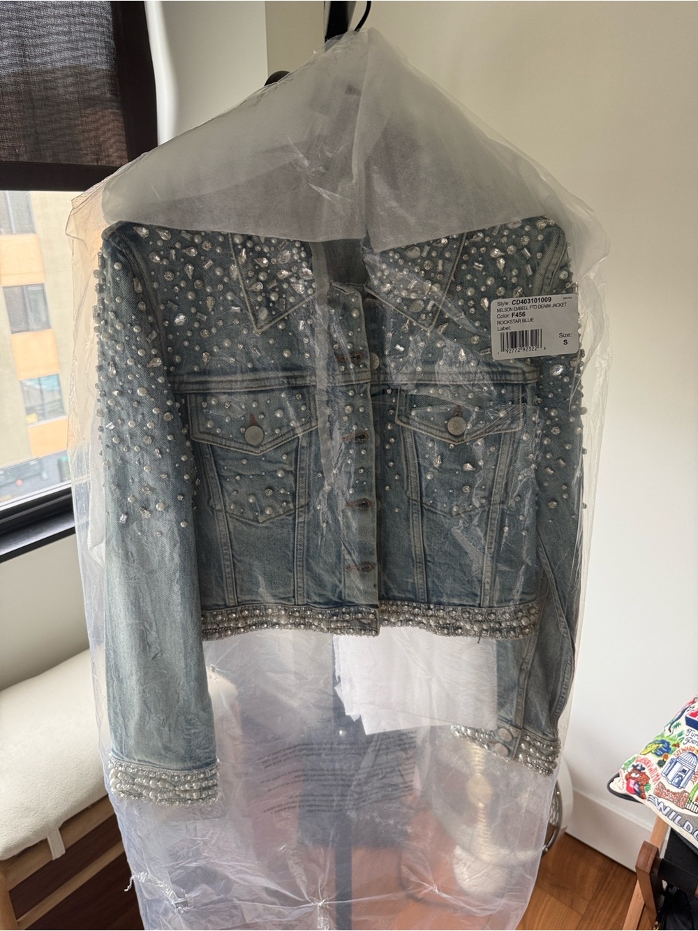 Alice + Olivia Light Blue Denim Jacket - Picture 2 of 7